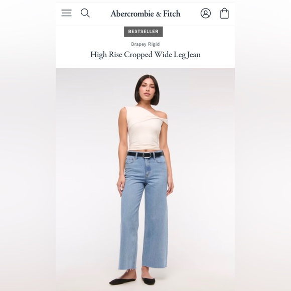 Abercrombie & Fitch Denim - Abercrombie & Fitch High Rise Cropped Wide Leg Jean - Curve Love